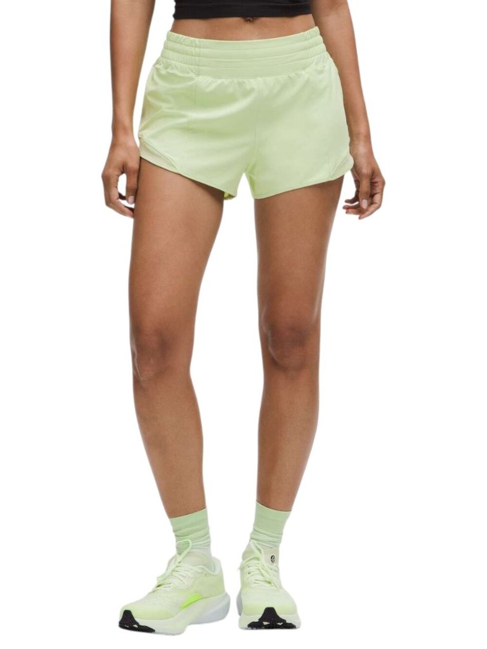 lululemon Hotty Hot High Rise Shorts 2.5" Lemongrass (Light Green/Yellow) - 10